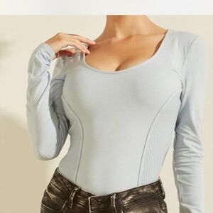 Guess Sky Blue Long Sleeve Top